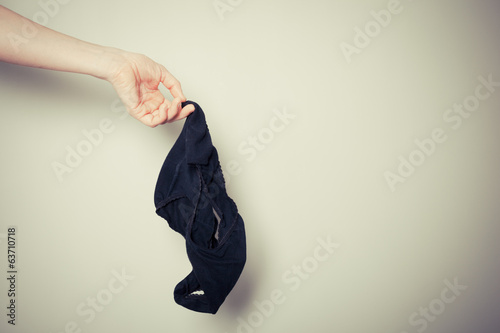 Woman sholding her panties