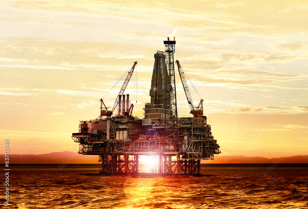 Fototapeta premium gas production on the sea