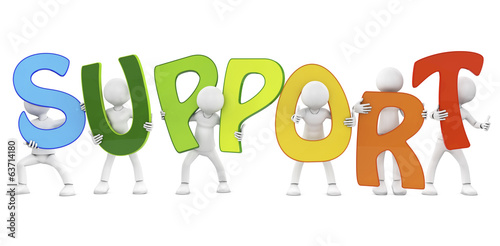 support text and people