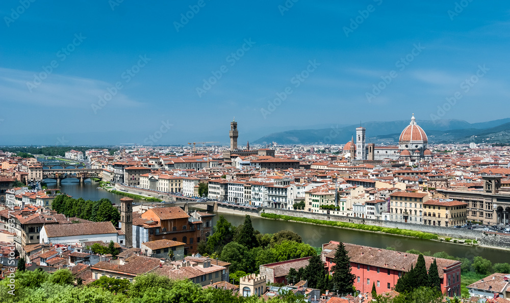 Florence aerial cityscape, Tuscany, Italy