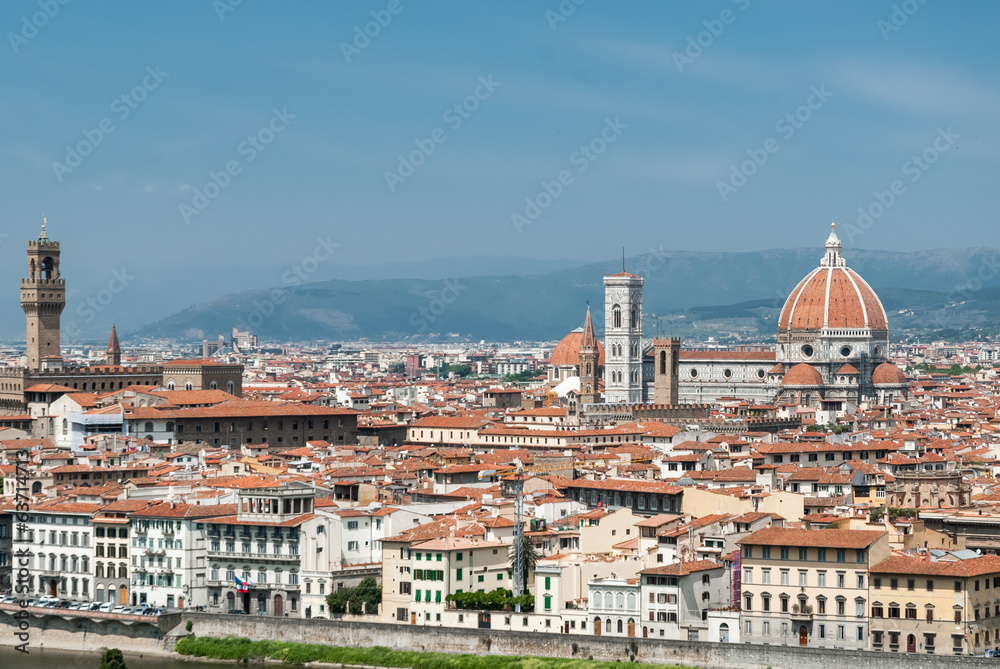 Florence aerial cityscape, Tuscany, Italy