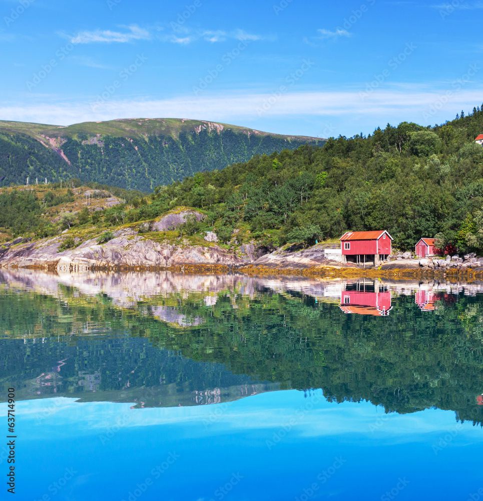 Fototapeta premium Huts in Norway