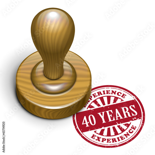 40 years experience grunge rubber stamp