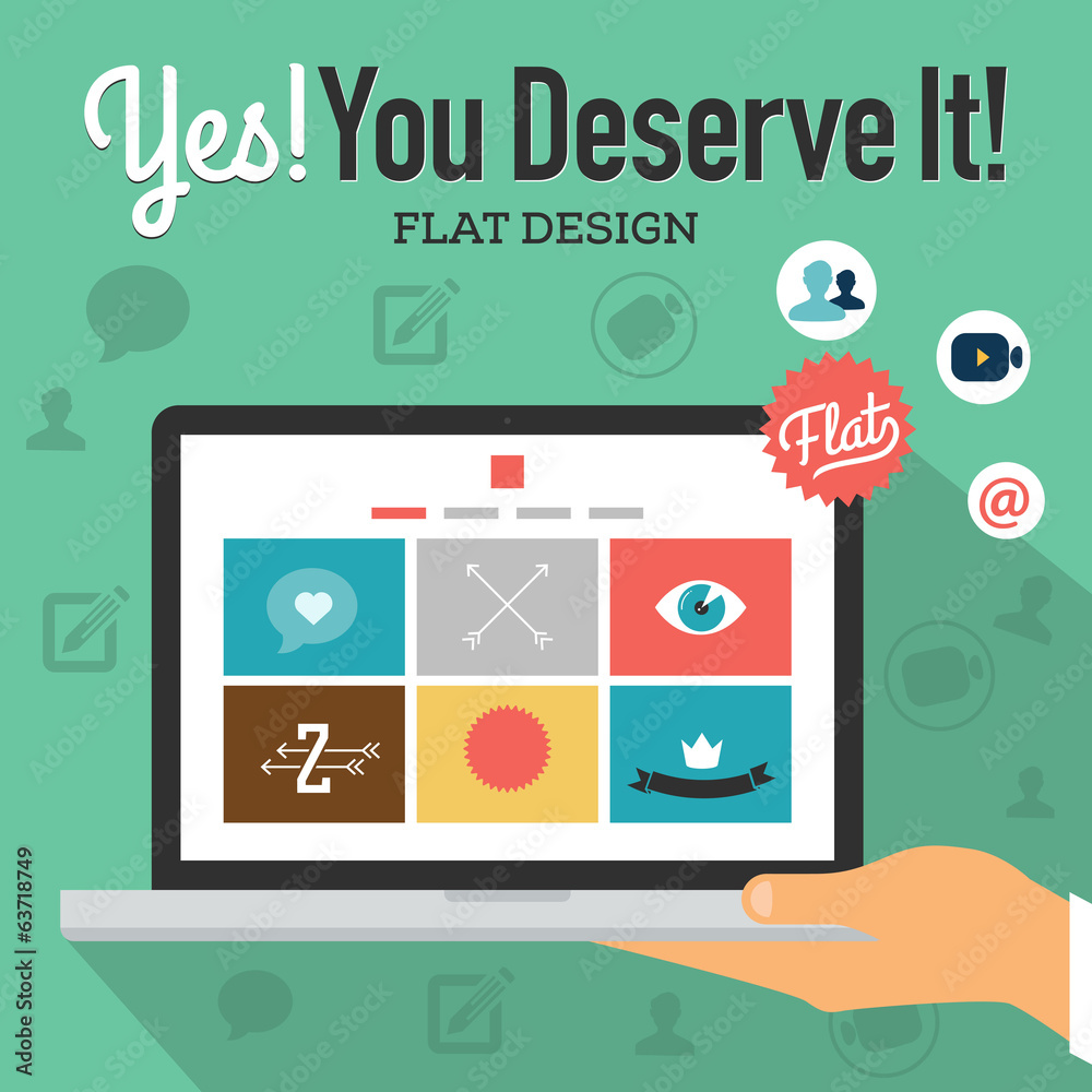 Beautiful laptop flat icon design Beautiful laptop flat icon design