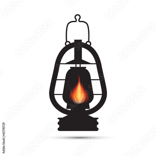 Vintage Lantern, Gas Lamp Illustration