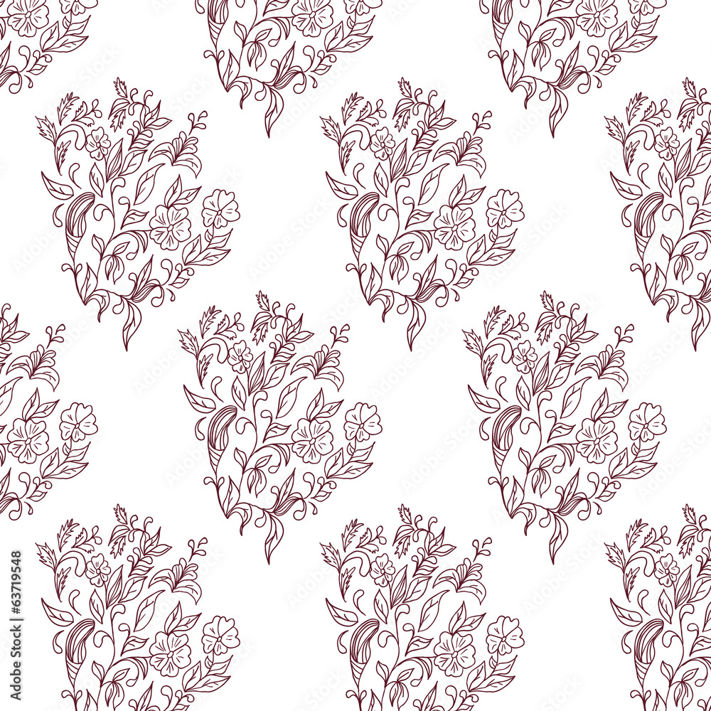 Hand drawing floral background