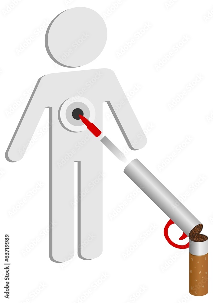 Obraz premium Smoking kills - illustration