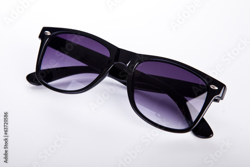 Black sunglasses close up