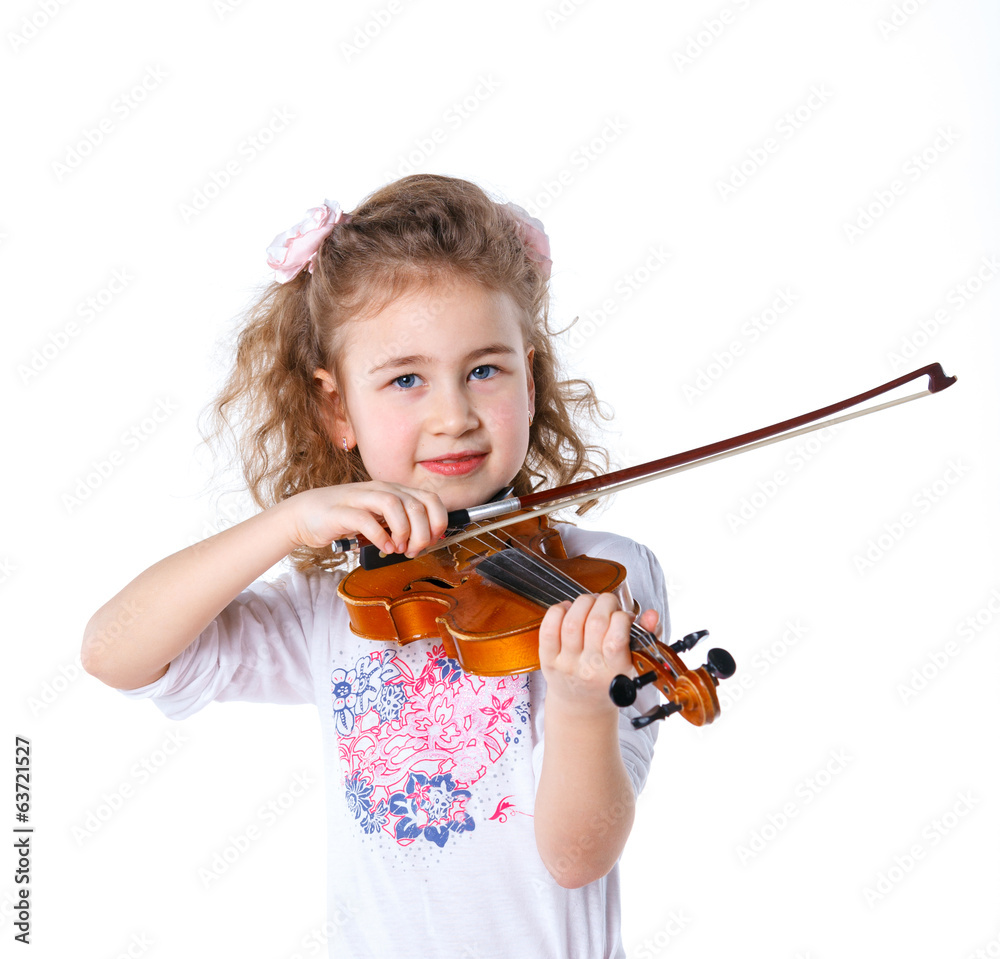 Girl little violinist