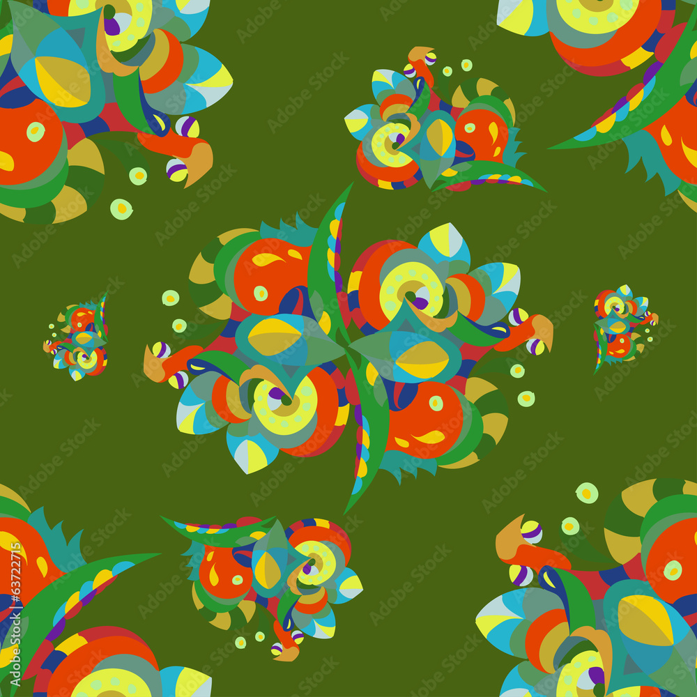 Obraz premium drawn seamless color pattern