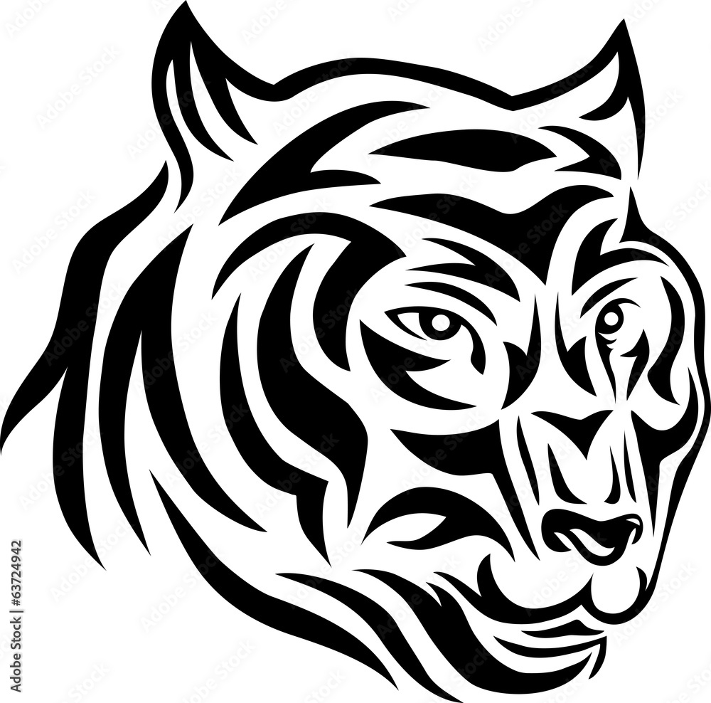 Tiger face tribal