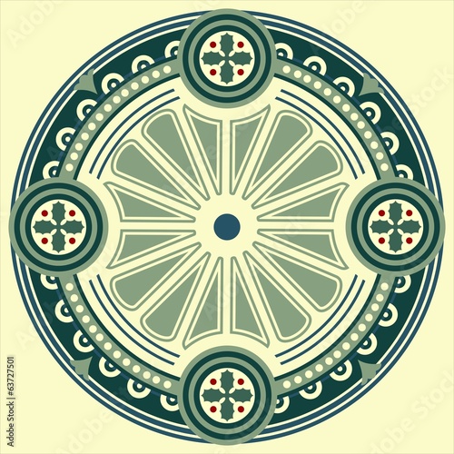 Rosone round mosaic ornament magnificently