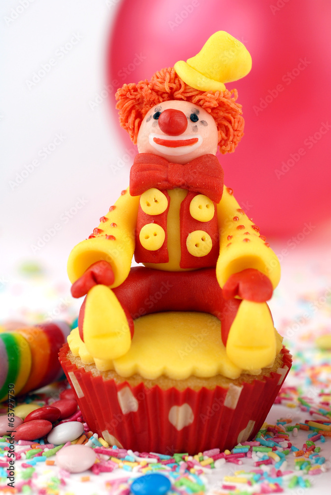 cupcake con pagliaccio cupcake con pagliaccio