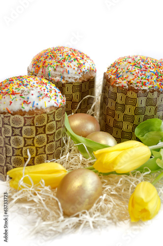 Easter egg cake tulip