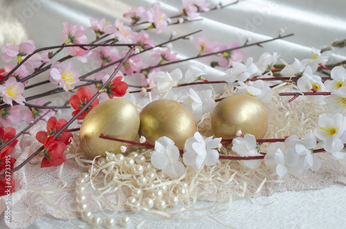 Easter egg fabric lace