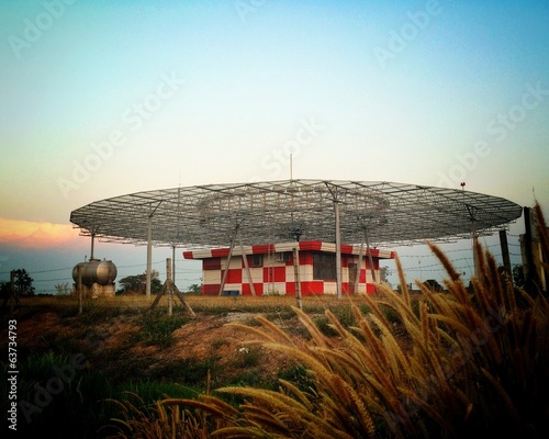 VOR station located in the airfield