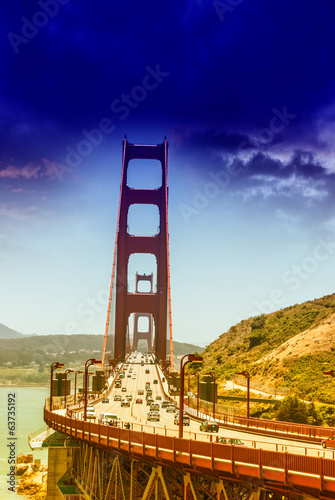 Beautiful view of Goòden Gate bridge photo