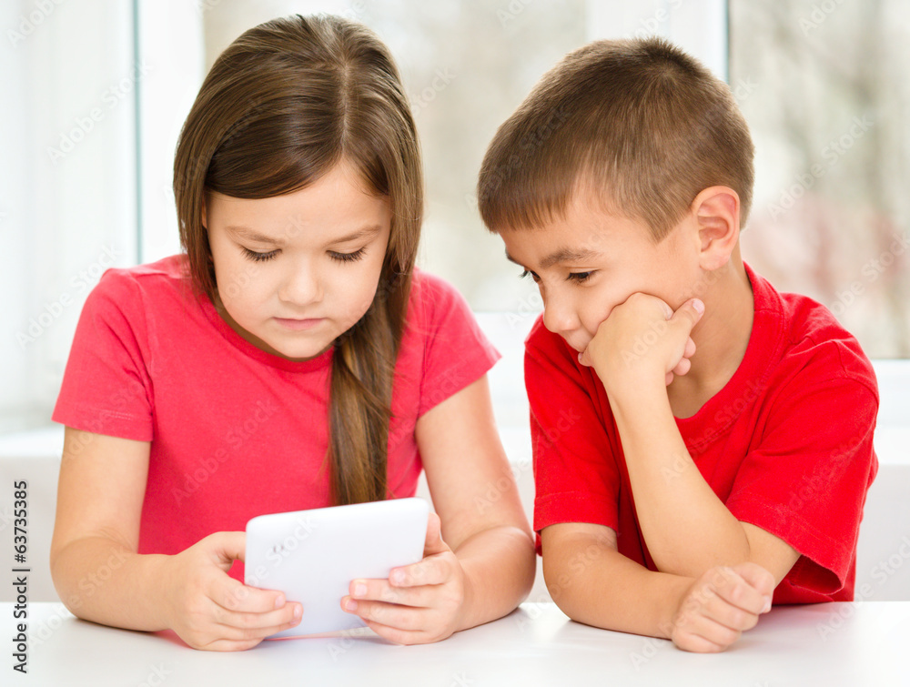 Children are using tablet Children are using tablet
