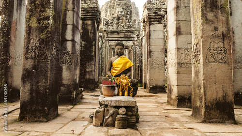Buddha At Bayon Temple, Angkor Thom, Cambodia photo