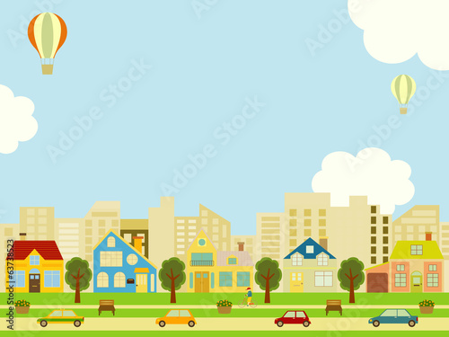 City & Residential area