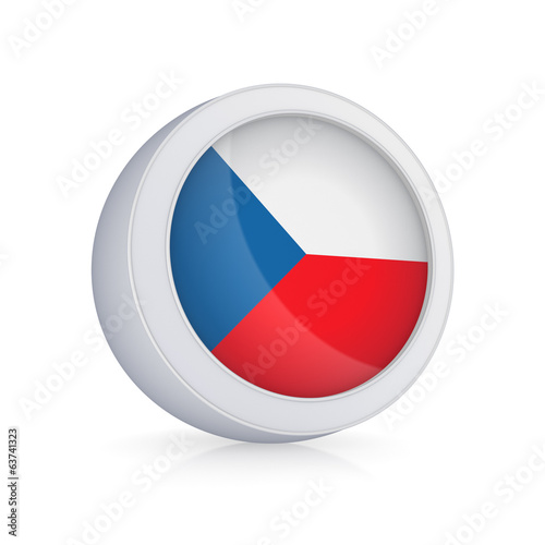 Icon with flag of Czech Republic. photo