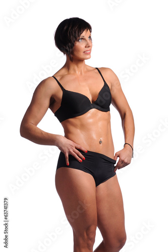 Beautiful female body isolated over white background