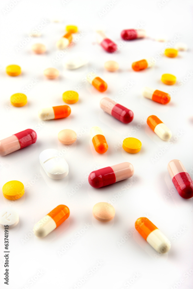 pills isolated on white