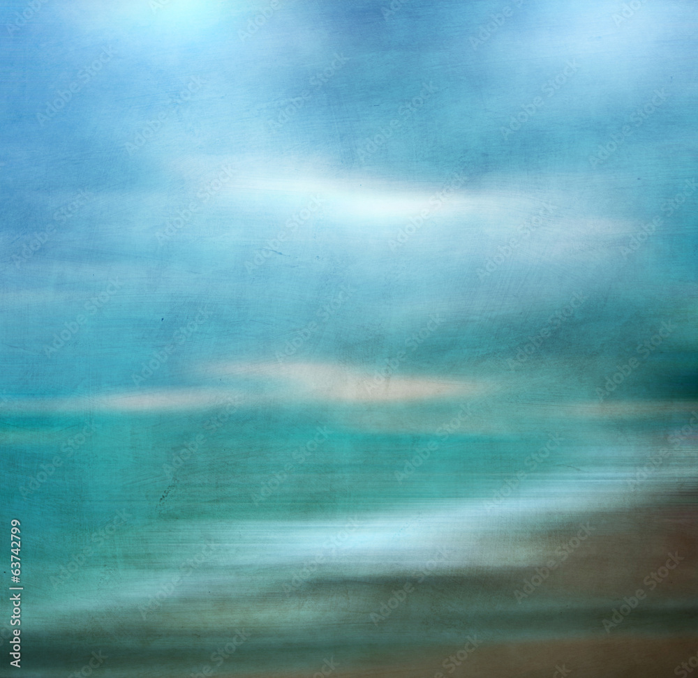 An abstract sea seascape with blurred panning motion