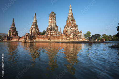 four old pagoda and river in thailand © seksanwangjaisuk