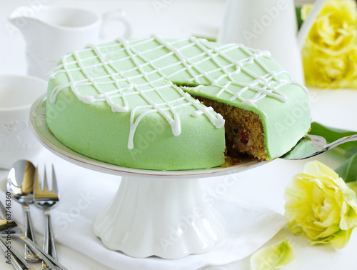 Sicilian Cassata-birthday cake. photo