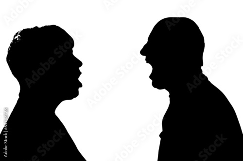 Vector silhouette of people.