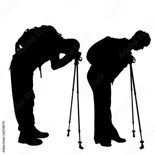 Vector silhouette of people.