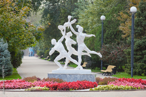 Monument to pioneers on the waterfront in Rostov-on-Don photo