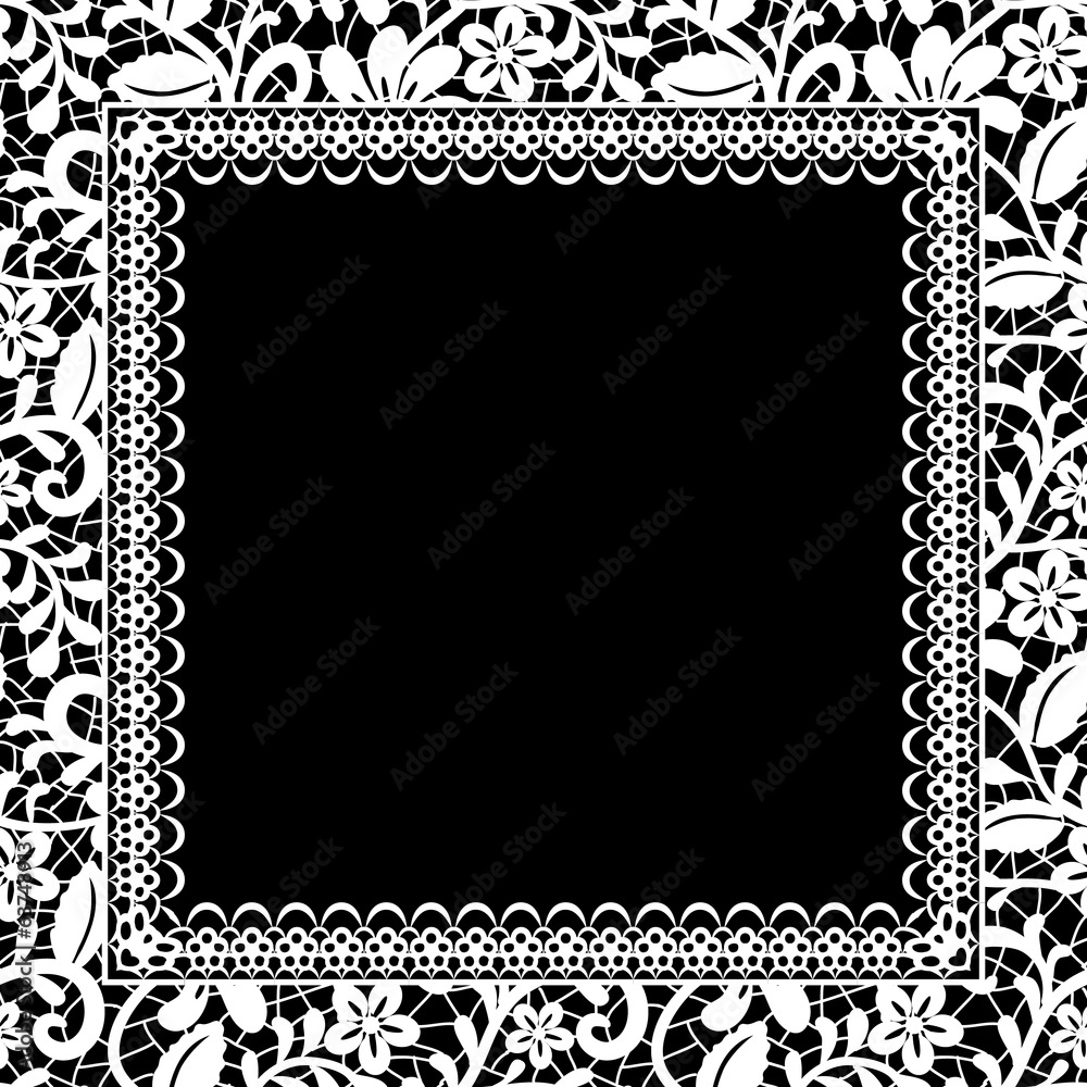 lace floral frame lace floral frame