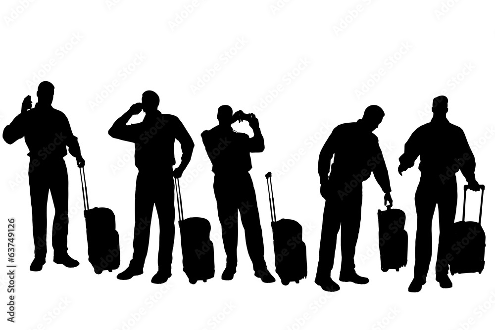 Vector silhouette of businesman. Vector silhouette of businesman.