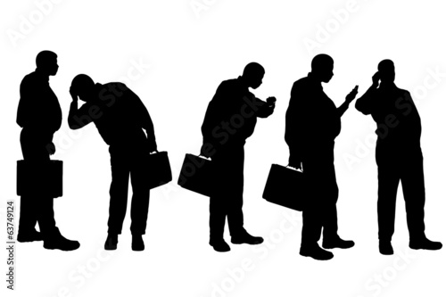 Vector silhouette of businesman.
