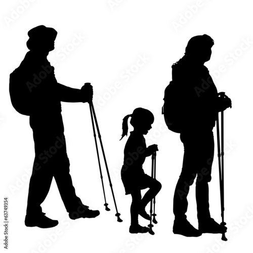 Vector silhouette of people.