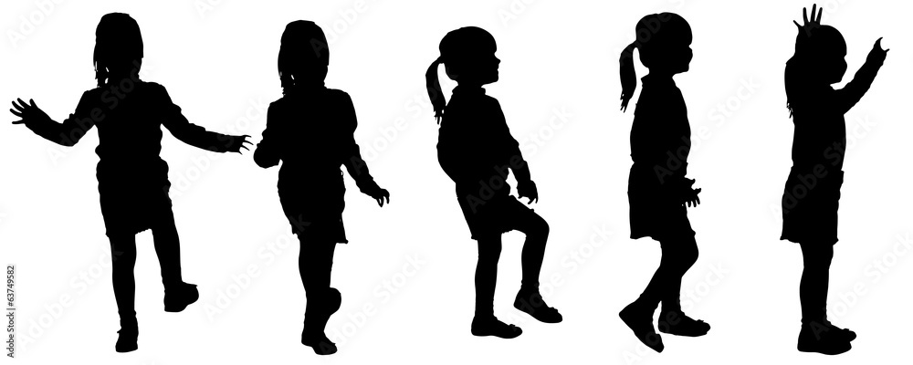 Vector silhouette of girl. Vector silhouette of girl.