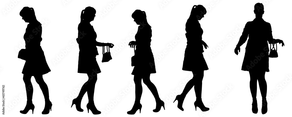 Vector silhouette of a woman. Vector silhouette of a woman.