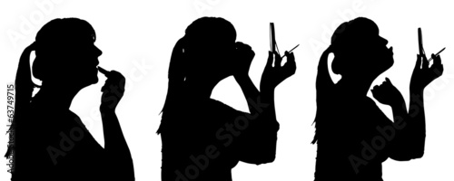 Vector silhouette of people.