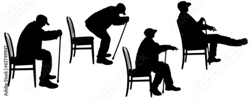 Vector silhouette of a people.