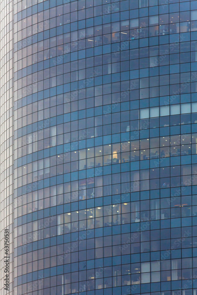 high glass building in downtown. skyscraper high glass building in downtown. skyscraper