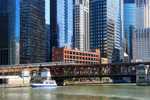 Chicago bridge and rail photo