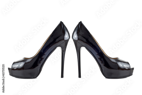 women's black patent leather shoes