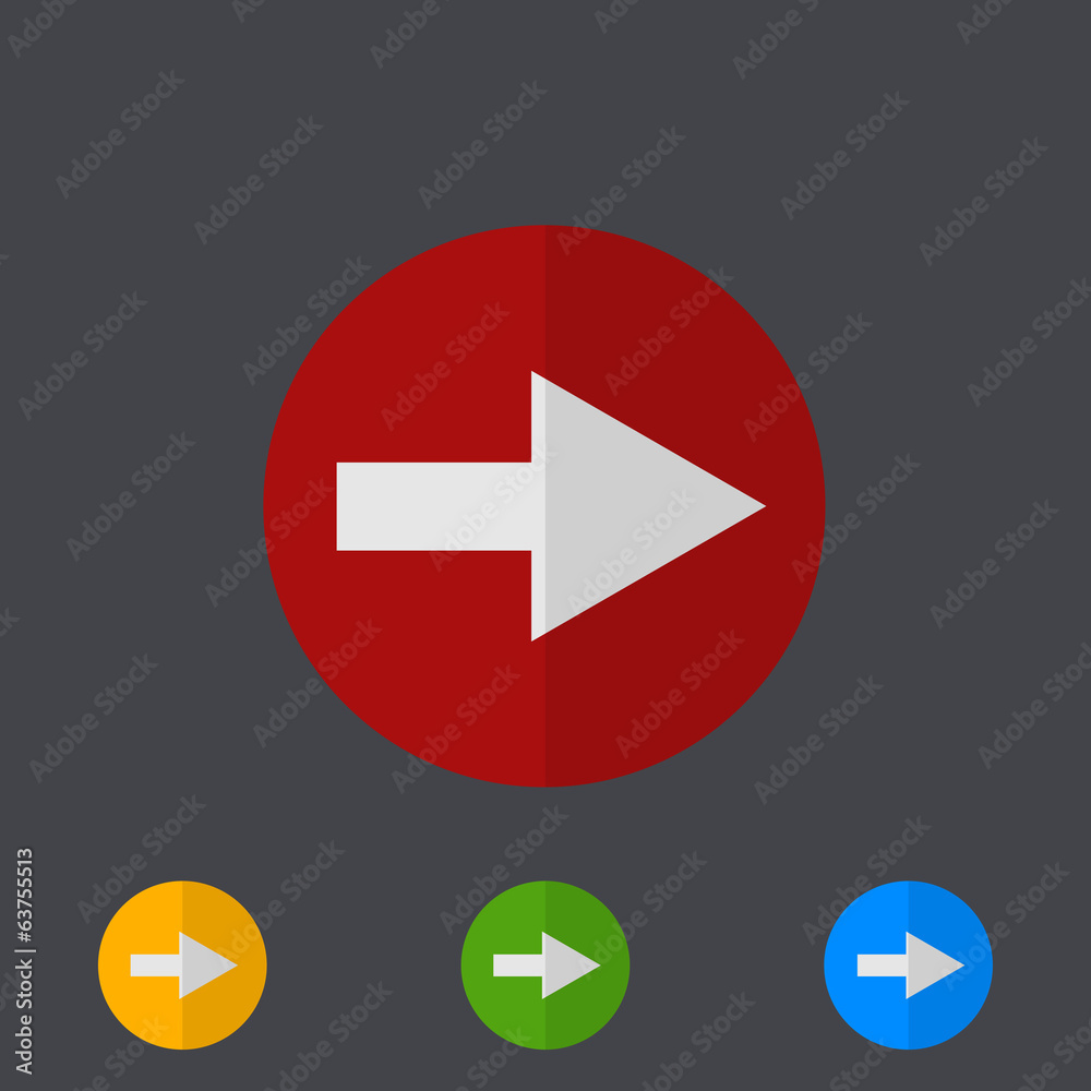Vector modern circle icons set on gray Vector modern circle icons set on gray