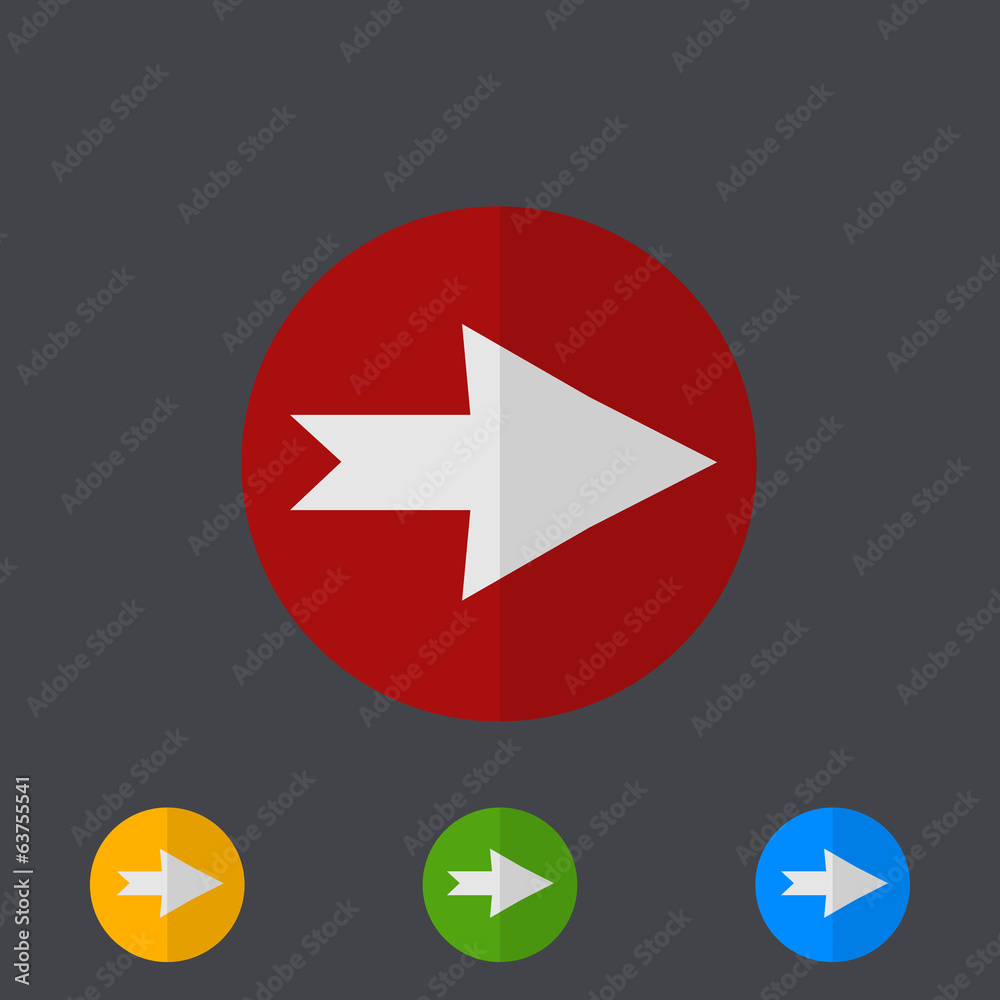 Vector modern circle icons set on gray Vector modern circle icons set on gray