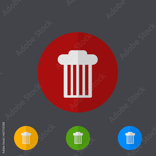 Vector modern circle icons set on gray