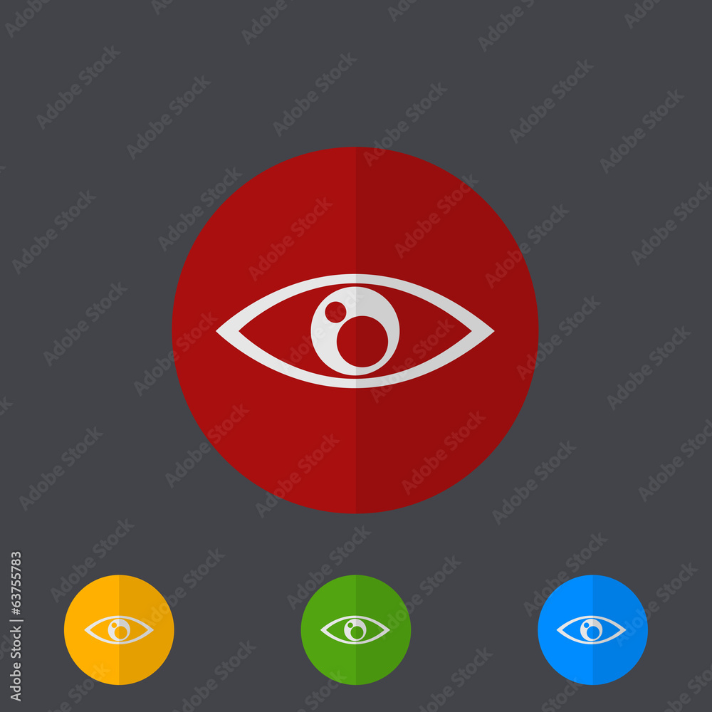 Vector modern circle icons set on gray Vector modern circle icons set on gray