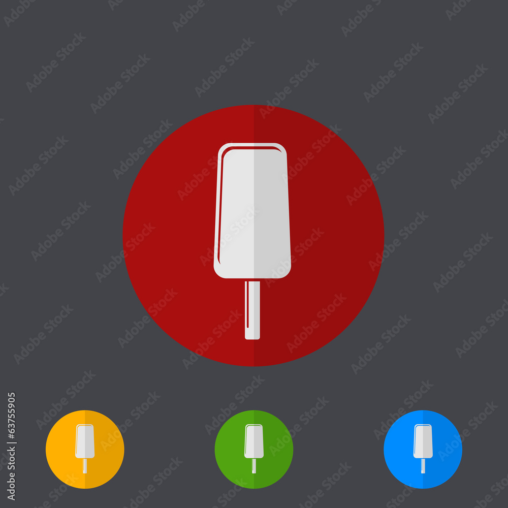 Vector modern circle icons set on gray Vector modern circle icons set on gray