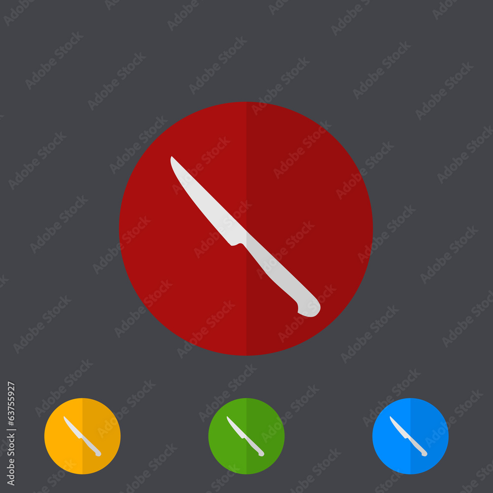 Vector modern circle icons set on gray Vector modern circle icons set on gray
